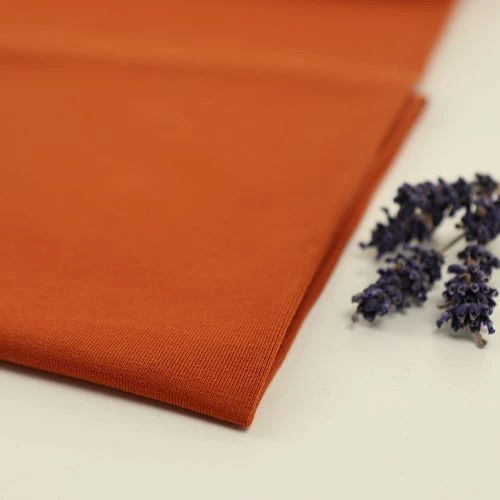 Bio Jersey Stoff Uni Rost 1 Bio Jersey Stoff Uni Rost