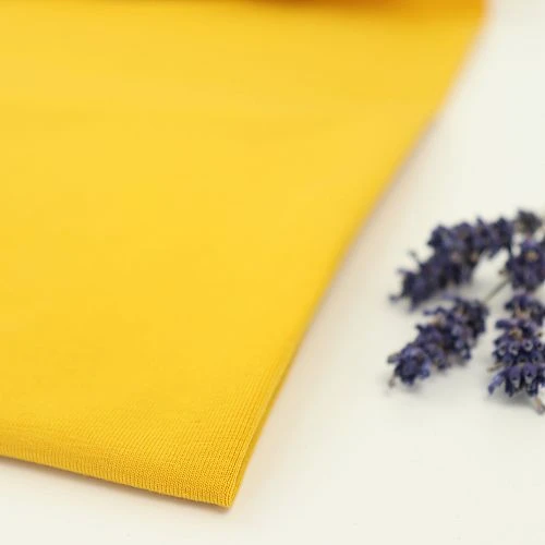 Bio Jersey Stoff Uni Senf Gelb 1 Bio Jersey Stoff Uni Senf Gelb