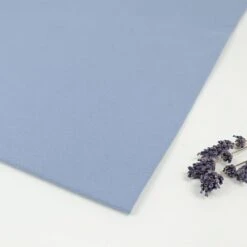 Bio Jersey Stoff Uni Stonewashed Blau Stoffonkel