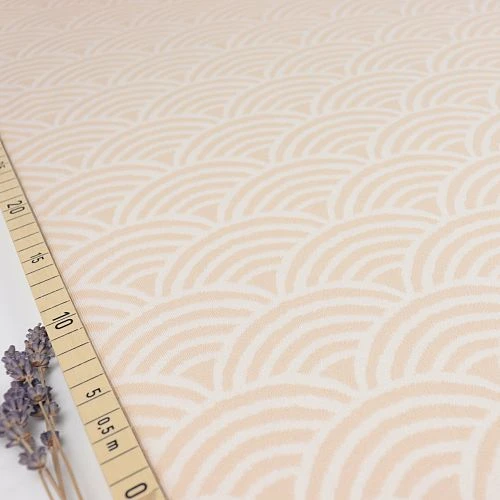 Bio Kuschel-Jacquard Regenbogen In Macadamia Von Stoffonkel 1 Bio Kuschel-Jacquard Regenbogen In Macadamia Von Stoffonkel