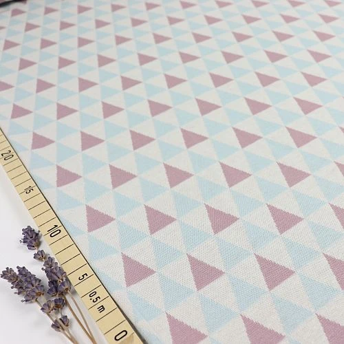Bio Kuscheljacquard Dreiecke Pastell Von Stoffonkel 1 Bio Kuscheljacquard Dreiecke Pastell Von Stoffonkel