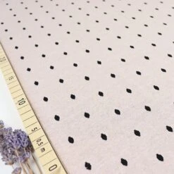 Bio Kuscheljacquard Missi Dots Braun Von Stoffonkel