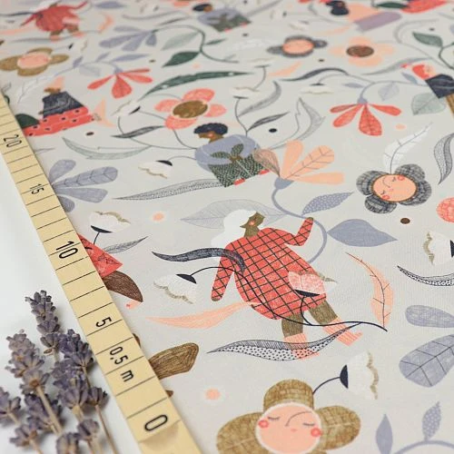 Bio Popeline Baumwollstoff Garden Gather Aus Der Serie Bloom Together Von Cloud9 1 Bio Popeline Baumwollstoff Garden Gather Aus Der Serie Bloom Together Von Cloud9
