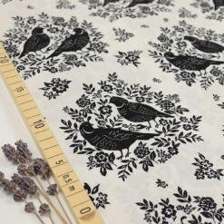 Bio Popeline Baumwollstoff Quail Lane Aus Der Serie Flora Von Cloud9