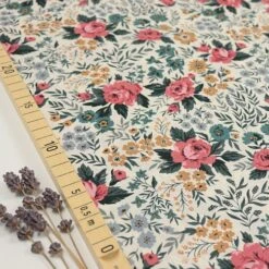Bio Popeline Baumwollstoff Rose Garden Aus Der Serie Flora Von Cloud9