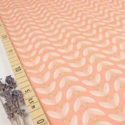 Bio Popeline Baumwollstoff Twilit Lingonberries Blush Von Monaluna