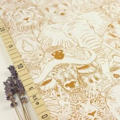 Bio Popeline Baumwollstoff Wild Thing Gold Aus Der Serie Grasslands Von Cloud9
