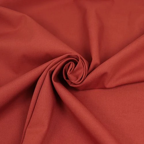 Uni Bio Popeline Candy Cotton In Brique Von Verhees 2 Uni Bio Popeline Candy Cotton In Brique Von Verhees – Bild 2