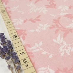 Bio Relief Strickjacquard Shiny Leaves Rosenquarz Von Stoffonkel