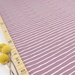 Bio Ringeljersey Stoff Good Vibes Stripes Woodrose Von Stoffonkel