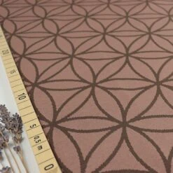 Bio Strickjacquard Blume Des Lebens In Cafe Au Lait Von Stoffonkel