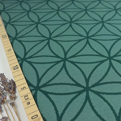 Bio Strickjacquard Blume Des Lebens In Staubgrün Von Stoffonkel 1 Bio Strickjacquard Blume Des Lebens In Staubgrün Von Stoffonkel