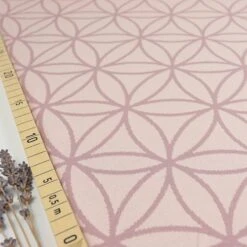 Bio Strickjacquard Blume Des Lebens In Woodrose Von Stoffonkel