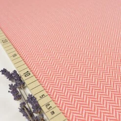 Bio Strickjacquard Fischgrät Koralle Von Stoffonkel