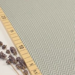 Bio Strickjacquard Fischgrät Silver Green Von Stoffonkel