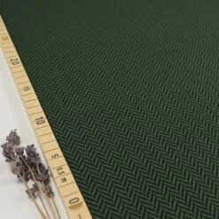Bio Strickjacquard Fischgrät Waldgrün Von Stoffonkel