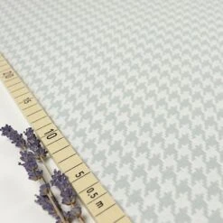 Bio Strickjacquard Hahnentritt Grau Weiß Von Stoffonkel