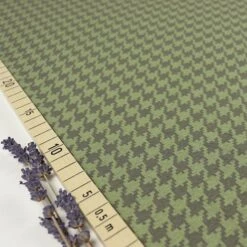 Bio Strickjacquard Hahnentritt Moos Grün Von Stoffonkel