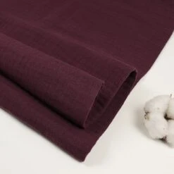 Bio Triple Gauze Uni In Aubergine Von Verhees