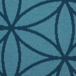 Bio Strickjacquard Blume Des Lebens In Beach House Blue Von Stoffonkel -TextilKreativ Verkaufsgeschäft Blume des Lebens in beach house 1927 2