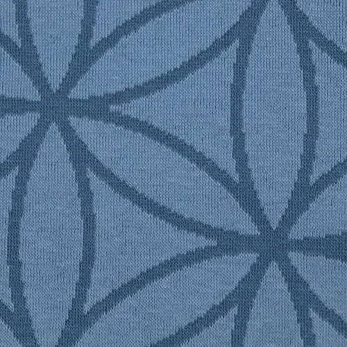 Bio Strickjacquard Blume Des Lebens In Jeans Von Stoffonkel 3 Bio Strickjacquard Blume Des Lebens In Jeans Von Stoffonkel – Bild 3
