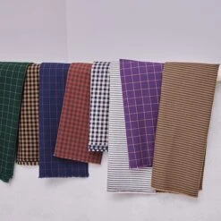 ORGANIC GINGHAM COTTON In Black/Camel Von Mind The MAKER -TextilKreativ Verkaufsgeschäft COTTON in Black Camel von mind 2359 2