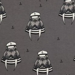 Bio Jersey Captain Walrus Grau Von Bloome Copenhagen 8 Bio Jersey Captain Walrus Grau Von Bloome Copenhagen -TextilKreativ Verkaufsgeschäft Captain Walrus grau von Bloome Copenhagen 549 2