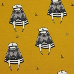 Bio Jersey Captain Walrus Ocker Von Bloome Copenhagen -TextilKreativ Verkaufsgeschäft Captain Walrus ocker von Bloome Copenhagen 548 2