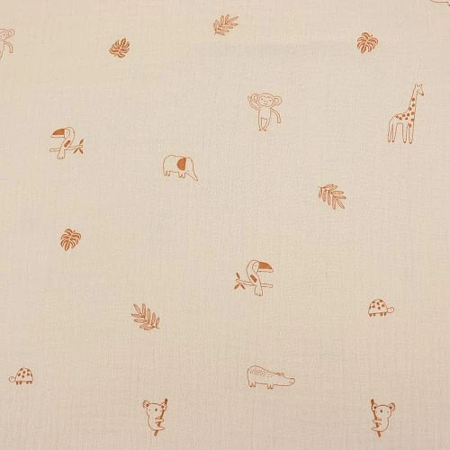 Bio Double Gauze Animals Sand 2 Bio Double Gauze Animals Sand – Bild 2