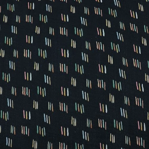 Bio Double Gauze Watercolour Stripes In Navy 2 Bio Double Gauze Watercolour Stripes In Navy – Bild 2