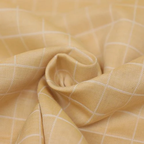 Bio Double Gauze Kariert In Safrangelb U. Weiß Von Amandine Cha 2 Bio Double Gauze Kariert In Safrangelb U. Weiß Von Amandine Cha – Bild 2