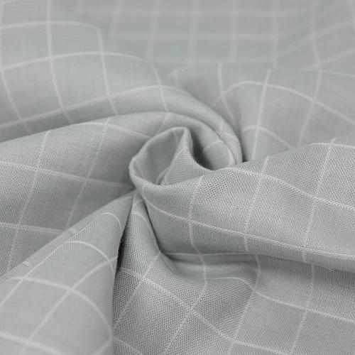 Bio Double Gauze Kariert In Wolkengrau U. Weiß Von Amandine Cha 2 Bio Double Gauze Kariert In Wolkengrau U. Weiß Von Amandine Cha – Bild 2