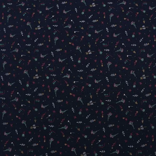 Bio Double Gauze Navy Mit Kleinen Blumen 2 Bio Double Gauze Navy Mit Kleinen Blumen – Bild 2