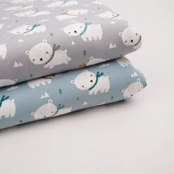 Bio Jersey Motiv Eisbärchen Grau Von Stoffonkel -TextilKreativ Verkaufsgeschäft Eisbaerchen grau von Stoffonkel Bio Jersey 1512 3