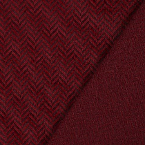 Bio Strickjacquard Fischgrät Kirsche Von Stoffonkel 3 Bio Strickjacquard Fischgrät Kirsche Von Stoffonkel – Bild 3