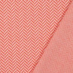 Bio Strickjacquard Fischgrät Koralle Von Stoffonkel -TextilKreativ Verkaufsgeschäft Fischgraet koralle von Stoffonkel Bio Strickjacquard 796 2