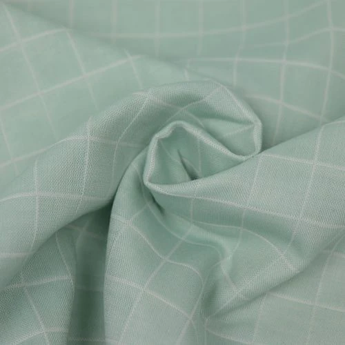 Bio Double Gauze Kariert In Mintgrün U. Weiß Von Amandine Cha 3 Bio Double Gauze Kariert In Mintgrün U. Weiß Von Amandine Cha – Bild 3