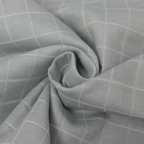 Bio Double Gauze Kariert In Wolkengrau U. Weiß Von Amandine Cha 3 Bio Double Gauze Kariert In Wolkengrau U. Weiß Von Amandine Cha – Bild 3