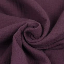 Bio Double Gauze Uni In Aubergine Von Verhees 5 Bio Double Gauze Uni In Aubergine Von Verhees -TextilKreativ Verkaufsgeschäft Gauze uni in aubergine von Verhees 2158 2