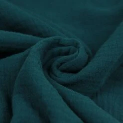 Bio Double Gauze Uni In Dark Cyan Von Verhees -TextilKreativ Verkaufsgeschäft Gauze uni in dark cyan von 2160 2