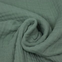 Bio Triple Gauze Uni In Old Green Von Verhees -TextilKreativ Verkaufsgeschäft Gauze uni in old green von 1824 2