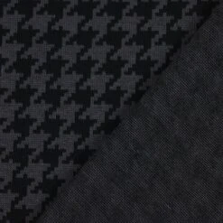 Bio Strickjacquard Hahnentritt Grau Schwarz Von Stoffonkel -TextilKreativ Verkaufsgeschäft Hahnentritt grau schwarz von Stoffonkel Bio 793 2