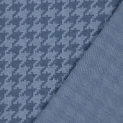 Bio Strickjacquard Hahnentritt Jeansblau Von Stoffonkel -TextilKreativ Verkaufsgeschäft Hahnentritt jeansblau von Stoffonkel Bio Strickjacquard 792 2
