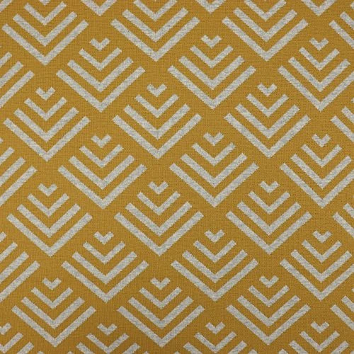 Bio Interlock Jacquard Ecken In Curry - Nevis Von Stoffonkel 2 Bio Interlock Jacquard Ecken In Curry - Nevis Von Stoffonkel – Bild 2