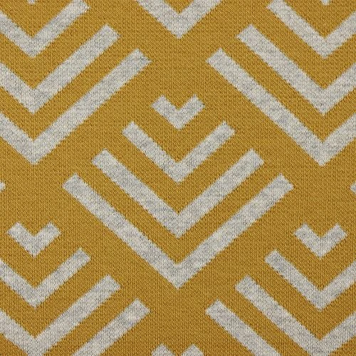Bio Interlock Jacquard Ecken In Curry - Nevis Von Stoffonkel 3 Bio Interlock Jacquard Ecken In Curry - Nevis Von Stoffonkel – Bild 3
