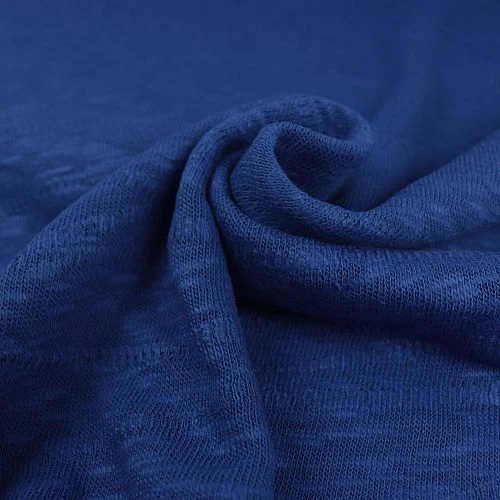 Organic Slub Jacquard Knit In Cobalt Blue Von Mind The MAKER 3 Organic Slub Jacquard Knit In Cobalt Blue Von Mind The MAKER – Bild 3