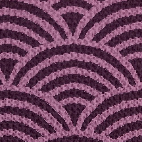 Bio Kuschel-Jacquard Regenbogen In Pflaume Von Stoffonkel 3 Bio Kuschel-Jacquard Regenbogen In Pflaume Von Stoffonkel – Bild 3