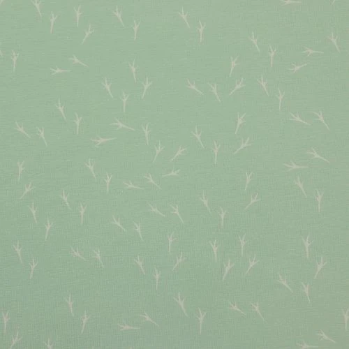 Bio Jersey Bird Tracks Von Stoffonkel In Mint Grün 2 Bio Jersey Bird Tracks Von Stoffonkel In Mint Grün – Bild 2