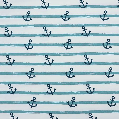 Bio Jersey Motiv Anker Blau Von Stoffonkel 2 Bio Jersey Motiv Anker Blau Von Stoffonkel – Bild 2