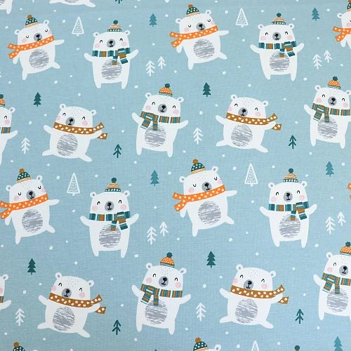 Bio Jersey Motiv Bärchenwald Blau Von Stoffonkel 2 Bio Jersey Motiv Bärchenwald Blau Von Stoffonkel – Bild 2